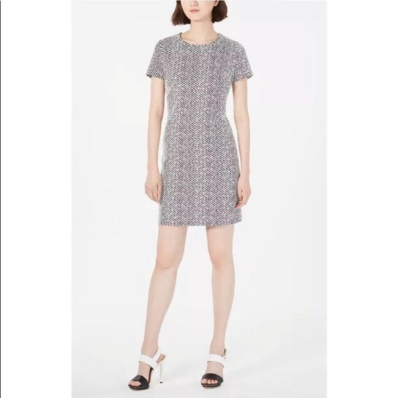 Calvin Klein Jacquard Ponté-Knit Sheath Dress 2 NEW WITH TAGS - Picture 5 of 11